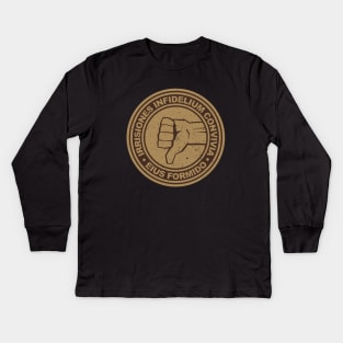 The Good Place - Worn Bad Place Seal Logo Kids Long Sleeve T-Shirt